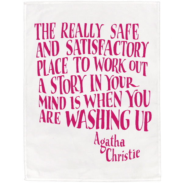 Agatha Christie Tea Towel – The Literary Gift Company