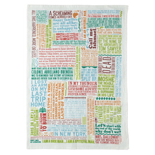 First Lines of Literature Tea Towel