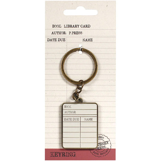 Library Card Keyring