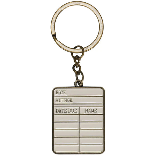 Library Card Keyring