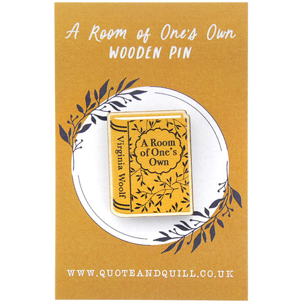 A Room of One's Own Wooden Brooch