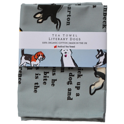 Literary Dogs Tea Towel