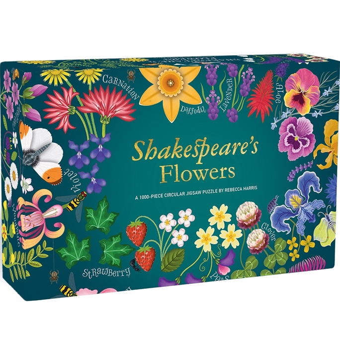 Shakespeare's Flowers 1000-Piece Circular Jigsaw Puzzle