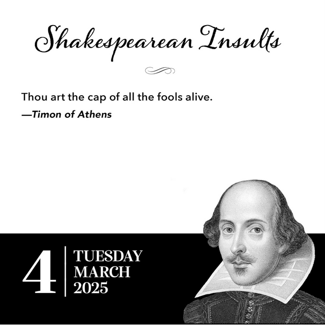 Shakespearean Insults 2025 Page-a-Day Calendar