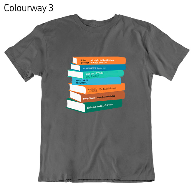 Personalised Bookshelf T-shirt - Grey/Black – The Literary Gift Company