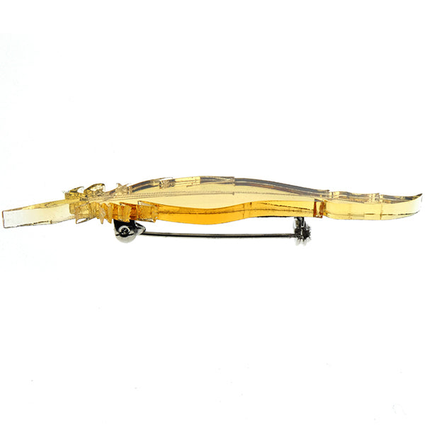 Quill Pen Brooch Gold