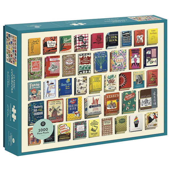 Classic Cookbooks 1000-Piece Jigsaw Puzzle - The Literary Gift Company