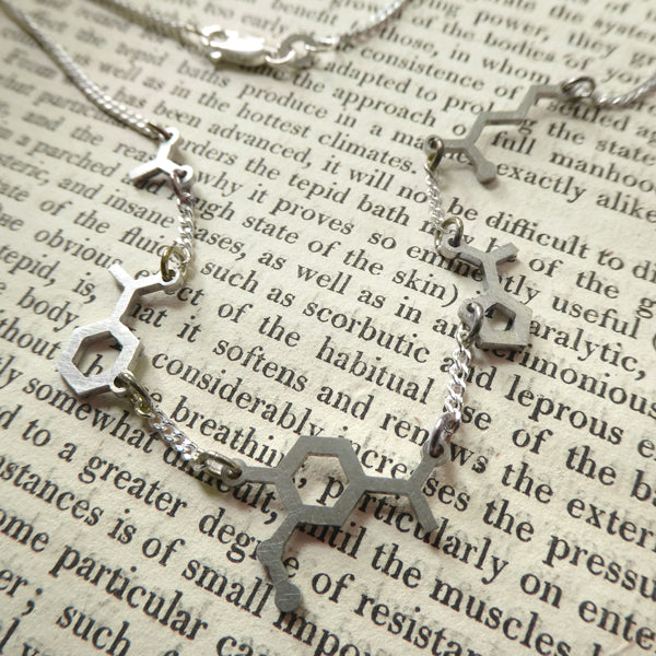 Old Book Smell Molecule Necklace