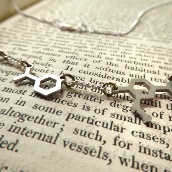 Old Book Smell Molecule Necklace