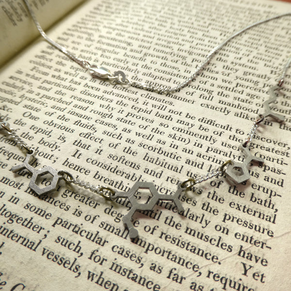 Old Book Smell Molecule Necklace